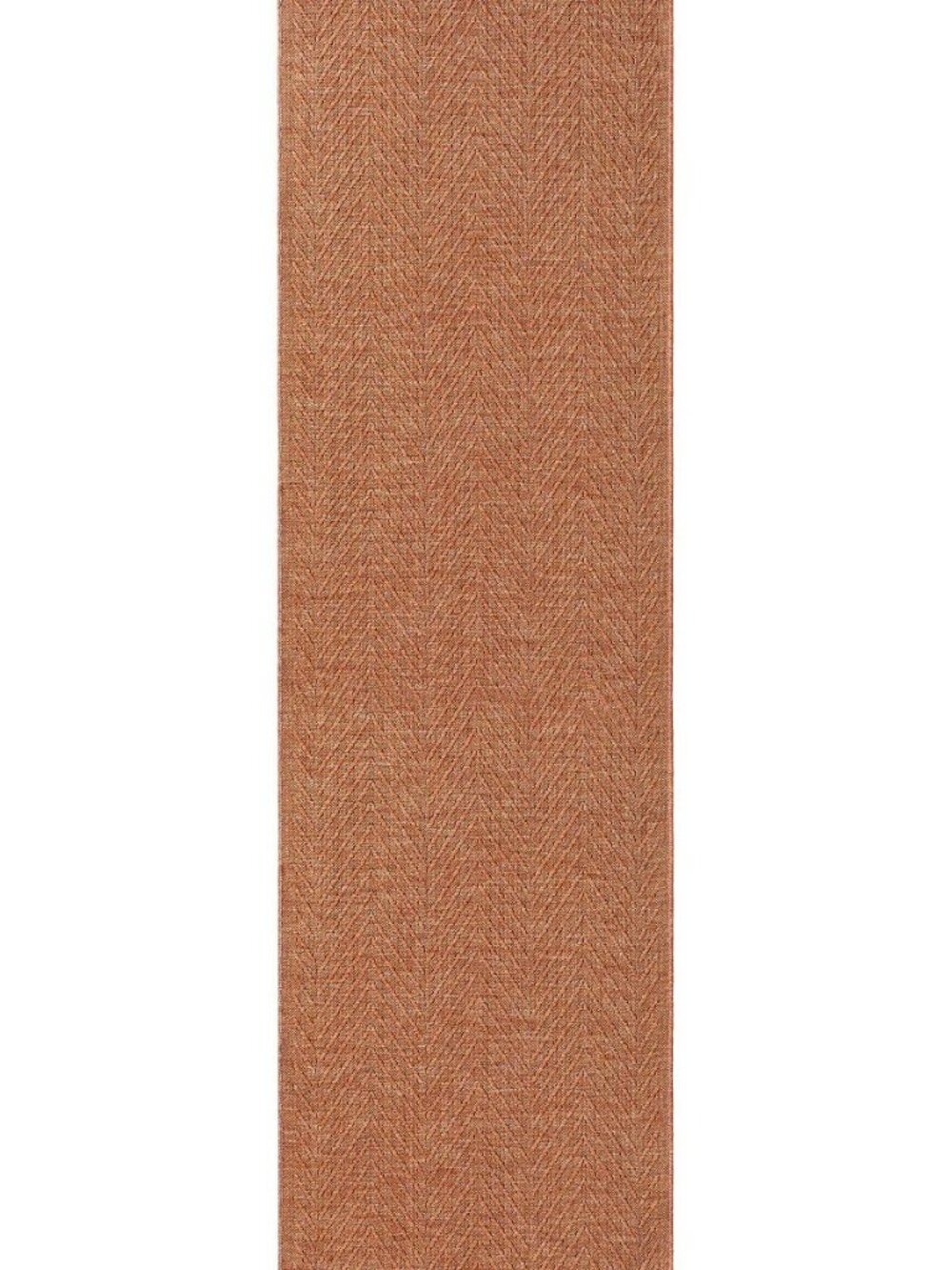 Everwash Gabi Chevron Machine Washable Runner Rug 2'5" x 7'10" Rust